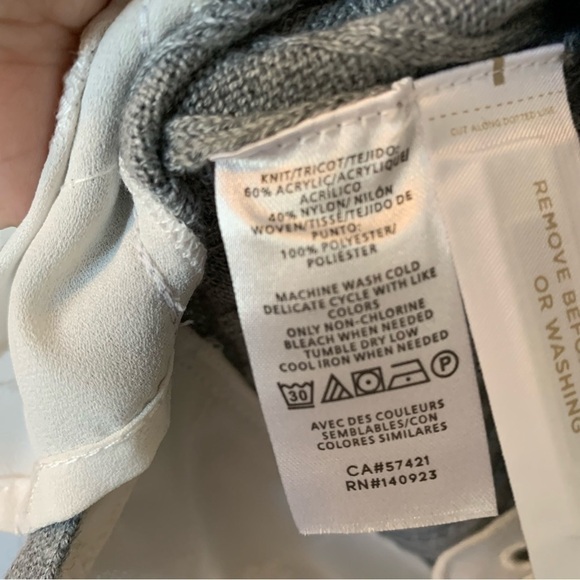 NWT Loft Light Weight Sweater with Eyelet Lace Detail at Bottom - Picture 3 of 7